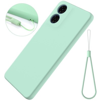Motorola Moto E14 4G, G04 4G, G04s 4G, G24 4G "Shell" hard liquid silicone (TPU) case green - cover | Priedai.lt