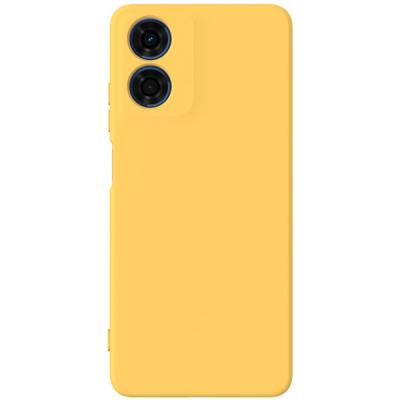Motorola Moto E14 4G, G04 4G, G04s 4G, G24 4G "Shell" hard liquid silicone (TPU) case yellow - cover | Priedai.lt