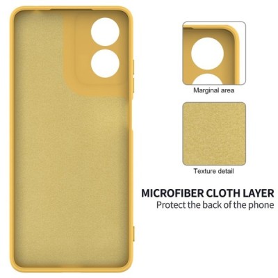 Motorola Moto E14 4G, G04 4G, G04s 4G, G24 4G "Shell" hard liquid silicone (TPU) case yellow - cover | Priedai.lt