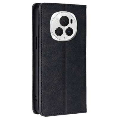 Huawei Honor Magic6 Pro "Kasi" black leather flip case - book | Priedai.lt