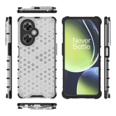 "Mofan" Honeycomb Reinforced Protection Case - Clear (OnePlus Nord CE 3 Lite 5G) | Priedai.lt