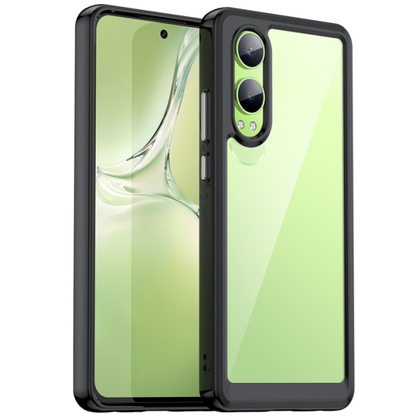 "Mofan" Clear Hard Silicone (TPU) Case - Black (OnePlus Nord CE4 Lite 5G)
