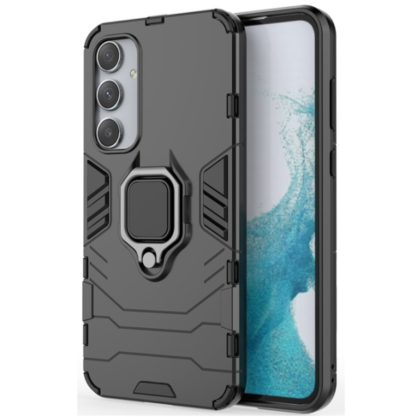 "Mozhi" Kickstand enhanced protection case - black (Galaxy A35)