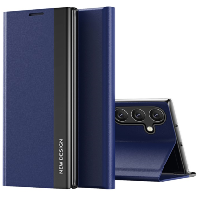 Samsung Galaxy A35 Baoshi Side Line Blue flip case cover - booklet | Priedai.lt