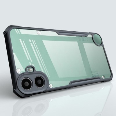 Nothing CMF Phone 1 "XUNDD" transparent black bordered hard silicone TPU acrylic case - back | Priedai.lt
