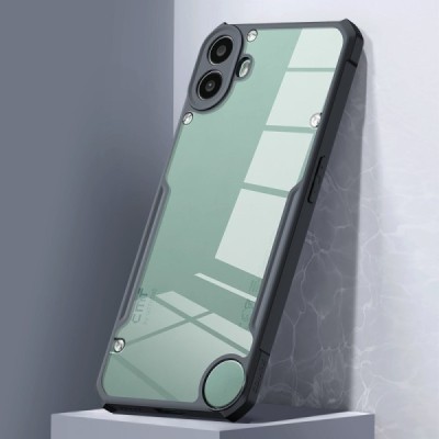 Nothing CMF Phone 1 "XUNDD" transparent black bordered hard silicone TPU acrylic case - back | Priedai.lt