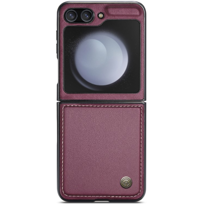 Samsung Galaxy Flip7 FE / Flip6 „CaseMe“ Leather plastic Burgundy case - cover | Priedai.lt
