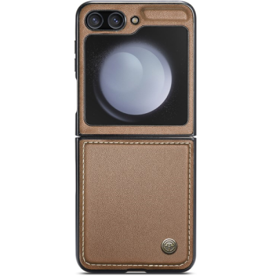 Samsung Galaxy Flip7 FE / Flip6 „CaseMe“ Leather plastic Brown case - cover | Priedai.lt