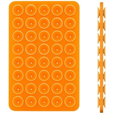"Suction Pad" universal silicone suction cup mat (holder) - orange | Priedai.LT
