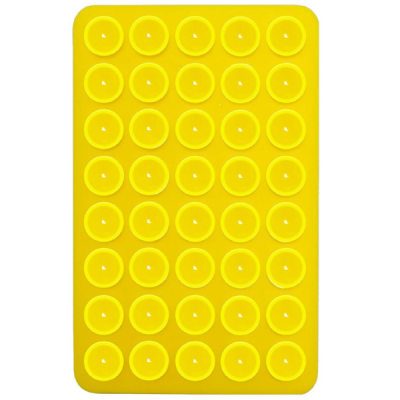 "Suction Pad" universal silicone suction cup mat (holder) - yellow | Priedai.LT