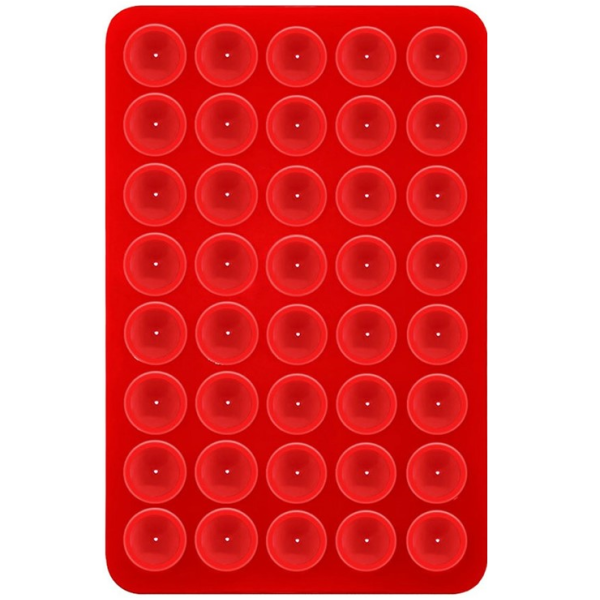 "Suction Pad" silicone suction cup mat (holder) - Red