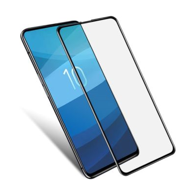Samsung Galaxy S10 "IMAK" Tempered Glass reinforced protection black full coverage protective screen glass | Priedai.lt
