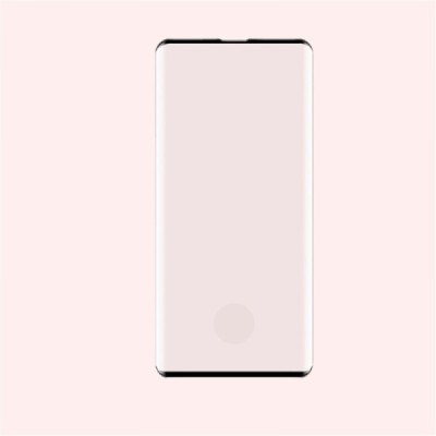 Samsung Galaxy S10 "IMAK" Tempered Glass reinforced protection black full coverage protective screen glass | Priedai.lt