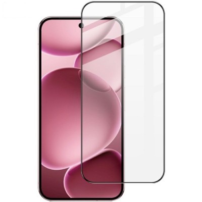 Google Pixel 10 Pro XL "IMAK" Tempered Glass reinforced protection black full coverage protective screen glass | Priedai.lt