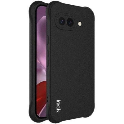 Google Pixel 9a "Imak" reinforced protection hard Airbag silicone matte TPU black case - back | Priedai.lt