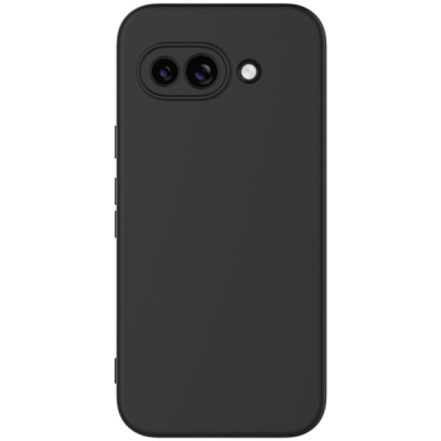 Google Pixel 9a "Shell" hard liquid silicone (TPU) case black - cover | Priedai.lt