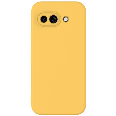 Google Pixel 9a "Shell" hard liquid silicone (TPU) case yellow - cover | Priedai.lt