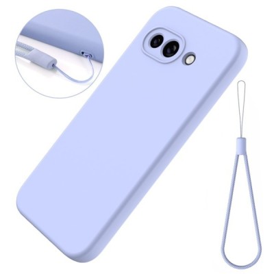 Google Pixel 9a "Shell" hard liquid silicone (TPU) case purple - cover | Priedai.lt