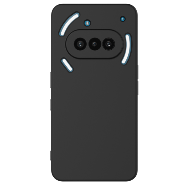 "Shell" hard silicone (TPU) case - black (Nothing Phone 3a)