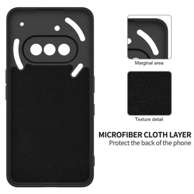 Nothing Phone 3a "Shell" hard liquid silicone (TPU) case black - cover | Priedai.lt