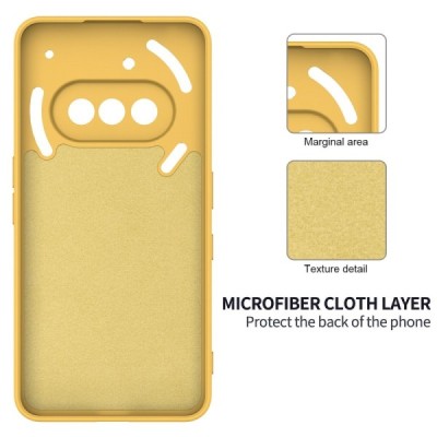 Nothing Phone 3a "Shell" hard liquid silicone (TPU) case yellow - cover | Priedai.lt