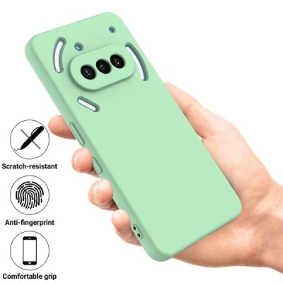 Nothing Phone 3a "Shell" hard liquid silicone (TPU) case green - cover | Priedai.lt