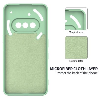 Nothing Phone 3a "Shell" hard liquid silicone (TPU) case green - cover | Priedai.lt