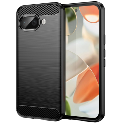 Google Pixel 9a "Carbon" hard silicone (TPU) black case - cover | Priedai.lt