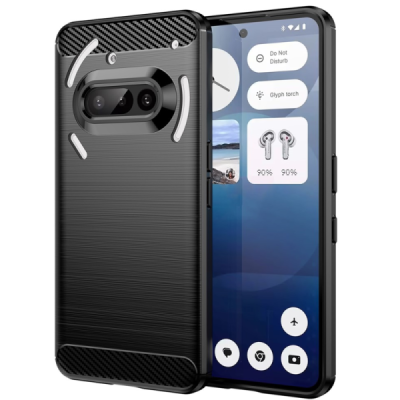 Nothing Phone 3a "Carbon" hard silicone (TPU) black case - cover | Priedai.lt