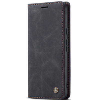Google Pixel 9a CaseMe Retro Solid Flip Case Book - Black | Priedai.lt