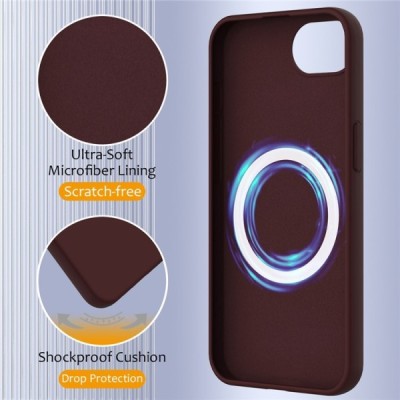 "Shell" MagSafe Hard Silicone (TPU) Case Cover - burgundy (iPhone 17e / 16e)