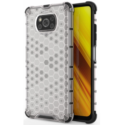 "Mofan" Honeycomb Reinforced Protection Case - Clear (Xiaomi Poco X3 (X3 Pro)) | Priedai.lt