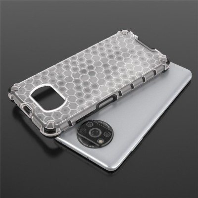 "Mofan" Honeycomb Reinforced Protection Case - Clear (Xiaomi Poco X3 (X3 Pro)) | Priedai.lt