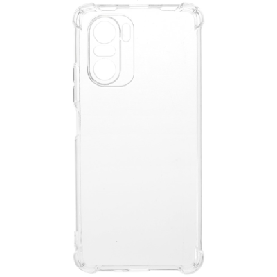 Xiaomi Poco F3 and Xiaomi Mi 11i reinforced protection hard silicone TPU transparent case - back | Priedai.lt