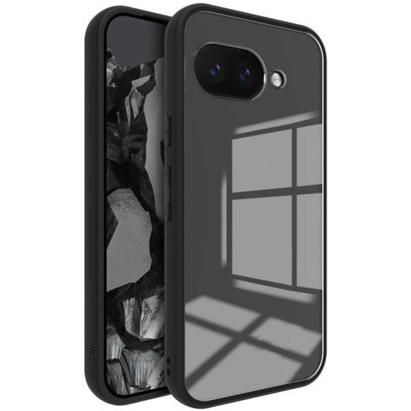 "Imak" hard silicone (TPU) case - clear / black (Pixel 9a)