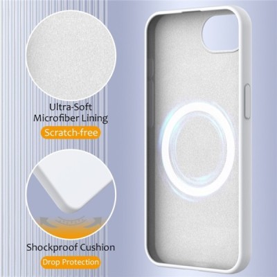 "Shell" MagSafe Hard Silicone (TPU) Case Cover - white (iPhone 17e / 16e)