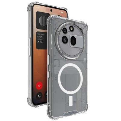 Nothing Phone 3a Pro "IMAK" Candy MagSafe Hard Silicone TPU Case Cover - transparent | Priedai.lt