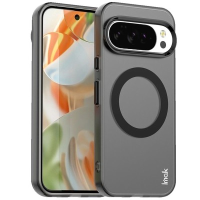 Google Pixel 10 Pro XL "IMAK" Candy MagSafe Hard Silicone TPU Matte Case Cover - Black | Priedai.lt