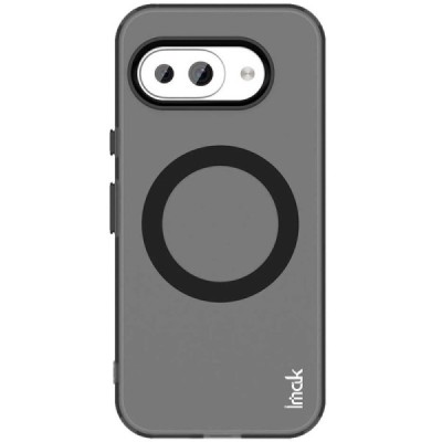 Google Pixel 9a "IMAK" Candy MagSafe Hard Silicone TPU Matte Case Cover - Black | Priedai.lt