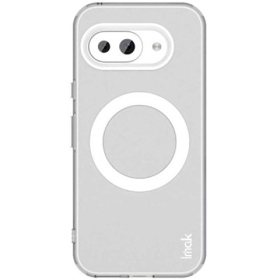 Google Pixel 9a "IMAK" Candy MagSafe Hard Silicone TPU Matte Case Cover - white | Priedai.lt