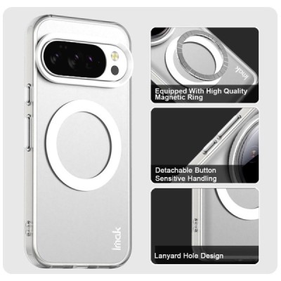 Google Pixel 10 Pro XL "IMAK" Candy MagSafe Hard Silicone TPU Matte Case Cover - white | Priedai.lt