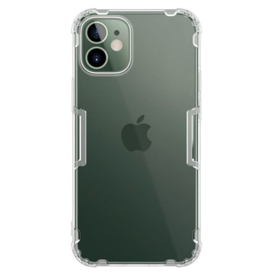 Nillkin Nature TPU Pro Apple iPhone 12 (12 Pro) Clear Reinforced Protection Hard Silicone Green Case | Priedai.lt
