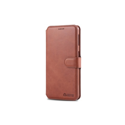 Samsung Galaxy A8 (2018) "AZNS" Retro Brown leather flip case - book | Priedai.lt
