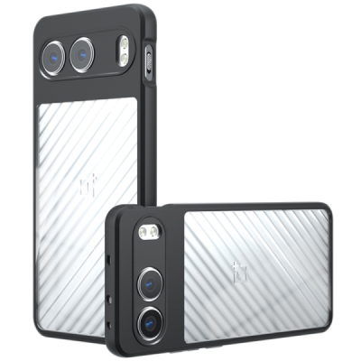OnePlus Nord 4 "Mofan" Clear Hard Silicone TPU Case Cover - Black | Priedai.lt