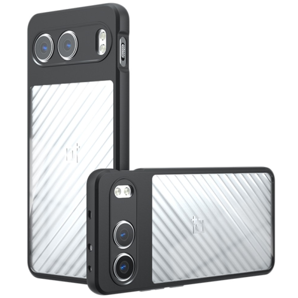 "Mofan" Clear Hard Silicone (TPU) Case - Black (OnePlus Nord 4)