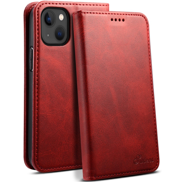 "Suteni" flip book case - red (iPhone 15)