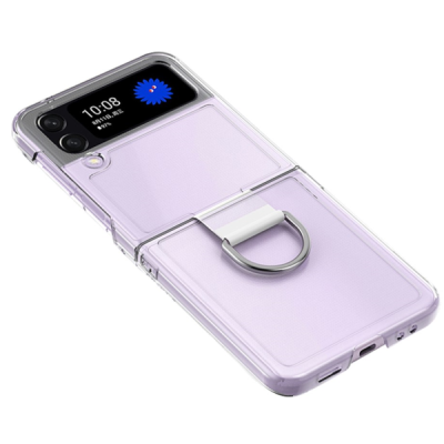 Samsung Galaxy Flip4 "Ring" plastic transparent case - back | Priedai.lt