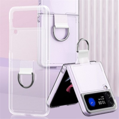 Samsung Galaxy Flip4 "Ring" plastic transparent case - back | Priedai.lt