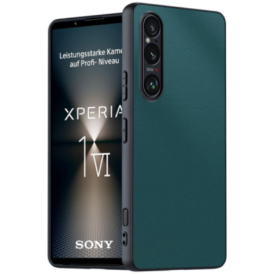 "Mofan" Texture Sony Xperia 1 VI Green Leather Case | Priedai.lt