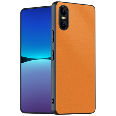 "Mofan" Texture Sony Xperia 10 VI orange Leather Case | Priedai.lt